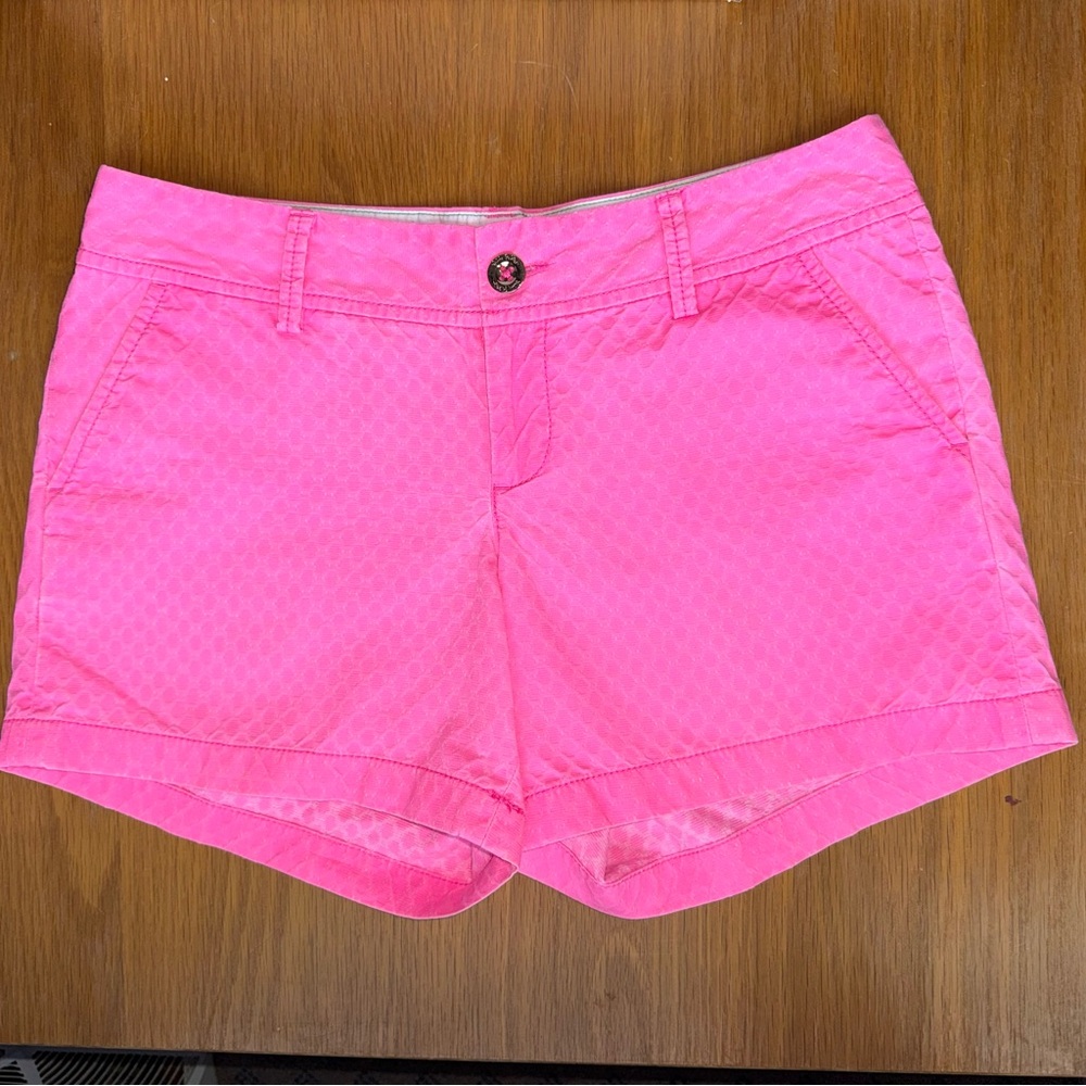 Lilly Pulitzer Women’s Bright Pink Callahan Shorts Cotton 3.5” Inseam | Size 6